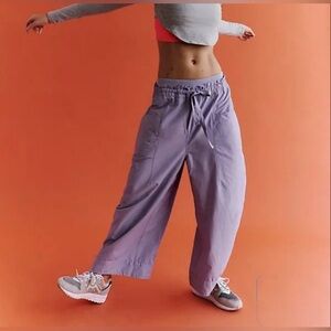 NWT Free People Movement Fresh Start Platinum Wide Leg Pants Size S